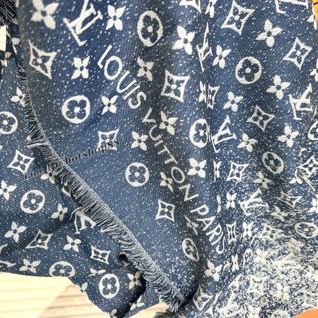 LV官網新品Denim Gradient披肩 路易威登絲毛混紡女士圍巾披肩 mmyj2651